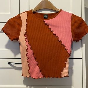 Size S Wild Fable crop top orange/pink
